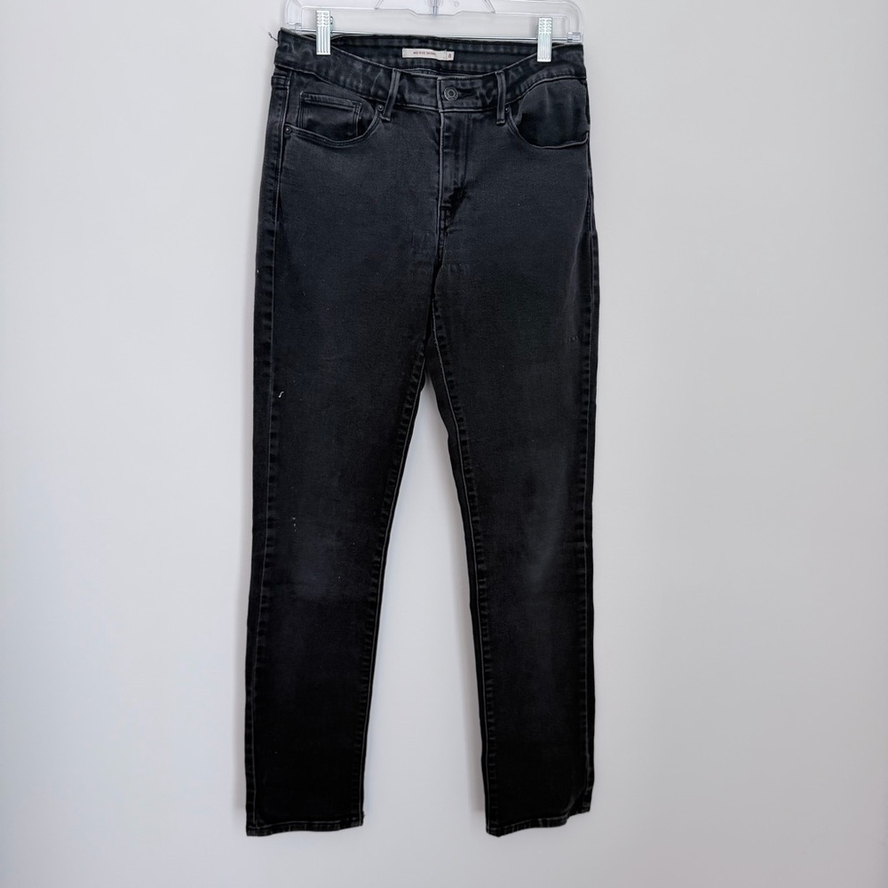 Levi's black mid rise skinny jeans Size 8 #denim